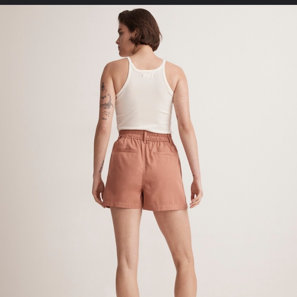 Madewell Women’s Pink/Orange The Neale Pleated Shorts Size 2